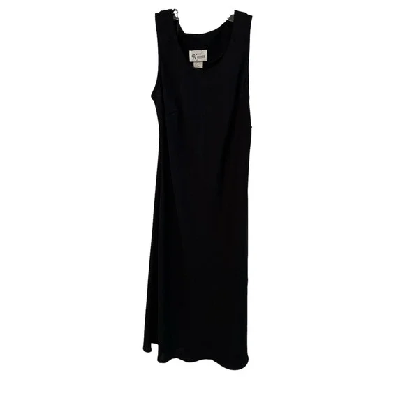 K Petite Sleeveless Little Black Dress with Sheer Tie Front Cover Up Size 8P - Picture 4 of 5